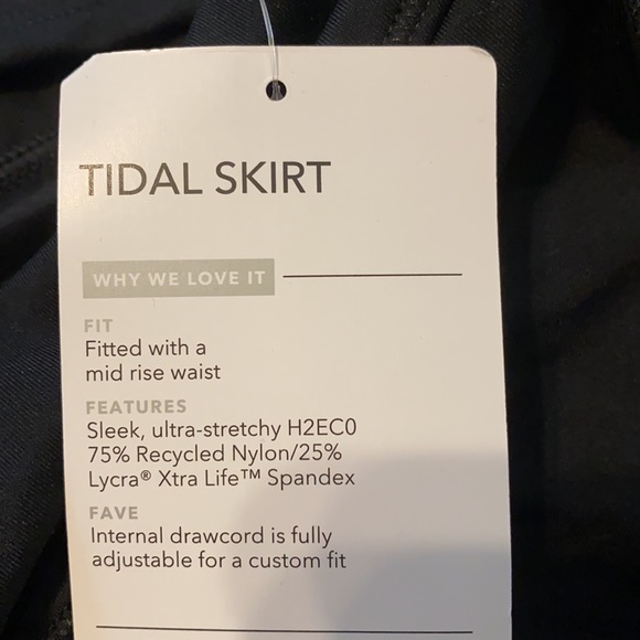 NWT Athleta Tidal Skirt Black - Picture 9 of 14